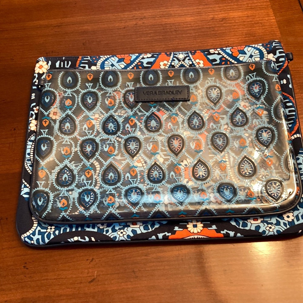 VERA BRADLEY. TWO BAGS!  One is plastic for the pool and fits into the cloth one